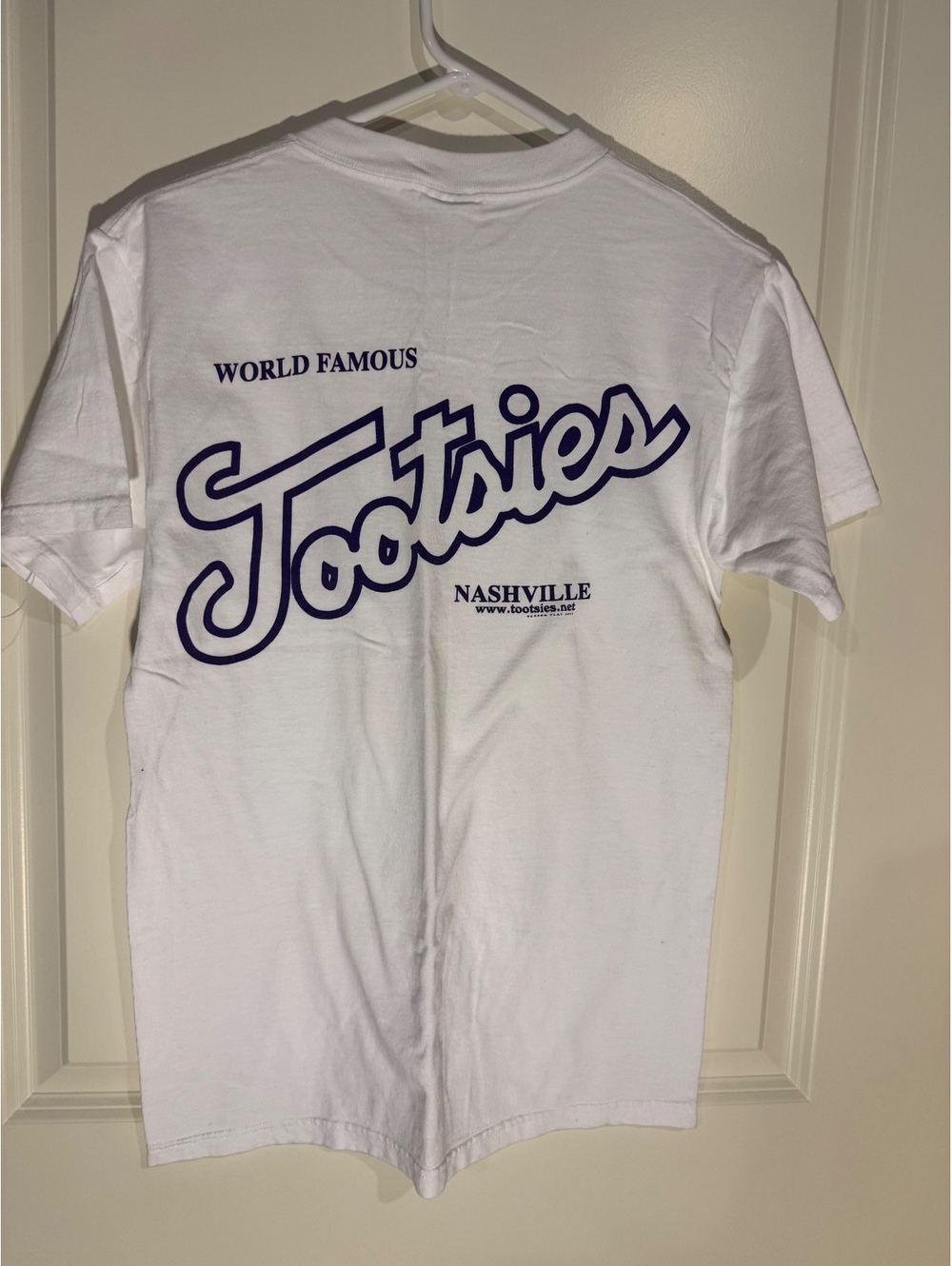 Tootsies Nashville White Cotton T-Shirt Size S